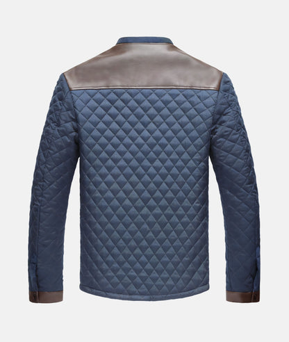 Men's Quilted Button-Down Jacket for Fall and Winter Everyday Wear