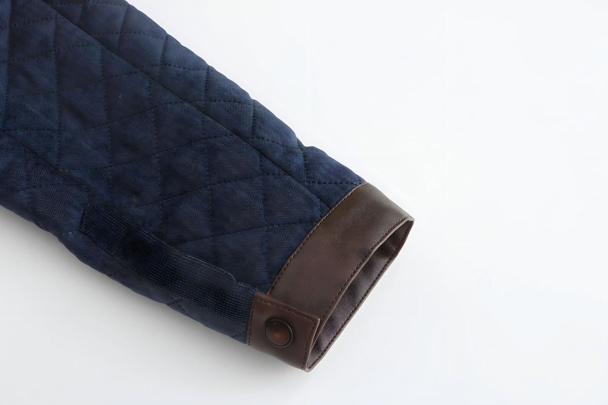 Men's Quilted Button-Down Jacket for Fall and Winter Everyday Wear