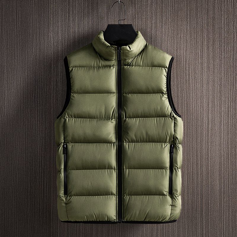 Men's Quilted Puffer Vest Jacket for Everyday Wear for Daily Use Green