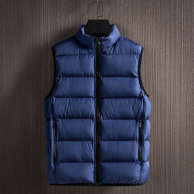 Men's Quilted Puffer Vest Jacket for Everyday Wear for Daily Use Blue