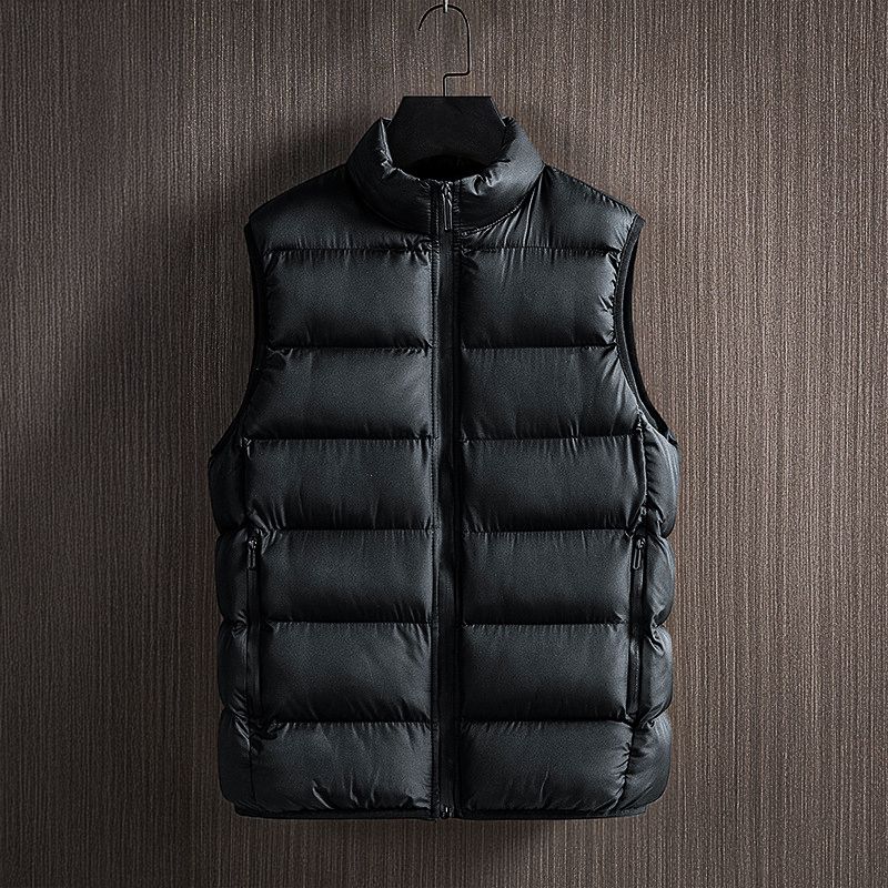 Men's Multi-Color Quilted Puffer Vest Jacket for Everyday Wear Black