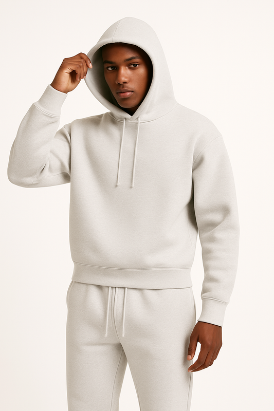 Men's Regular Fit Pullover Hoodie for Fall and Winter Everyday Wear Gray Suit