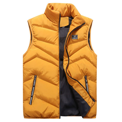 Men's Puffer Jacket with Full zip for Everyday Wear for Daily Use Yellow