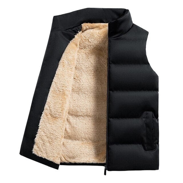 Men's Puffer Vest Jacket for Everyday Wear for Daily Use Black