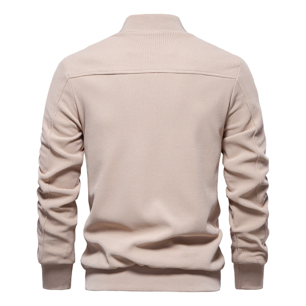 Men's Slim-Fit Bomber Jacket for Fall and Winter Everyday Wear