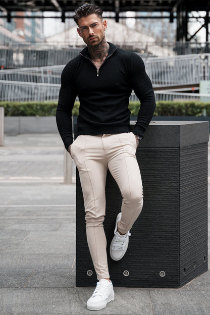 Men's Slim Fit Dress Trousers for Fall and Winter Everyday Wear