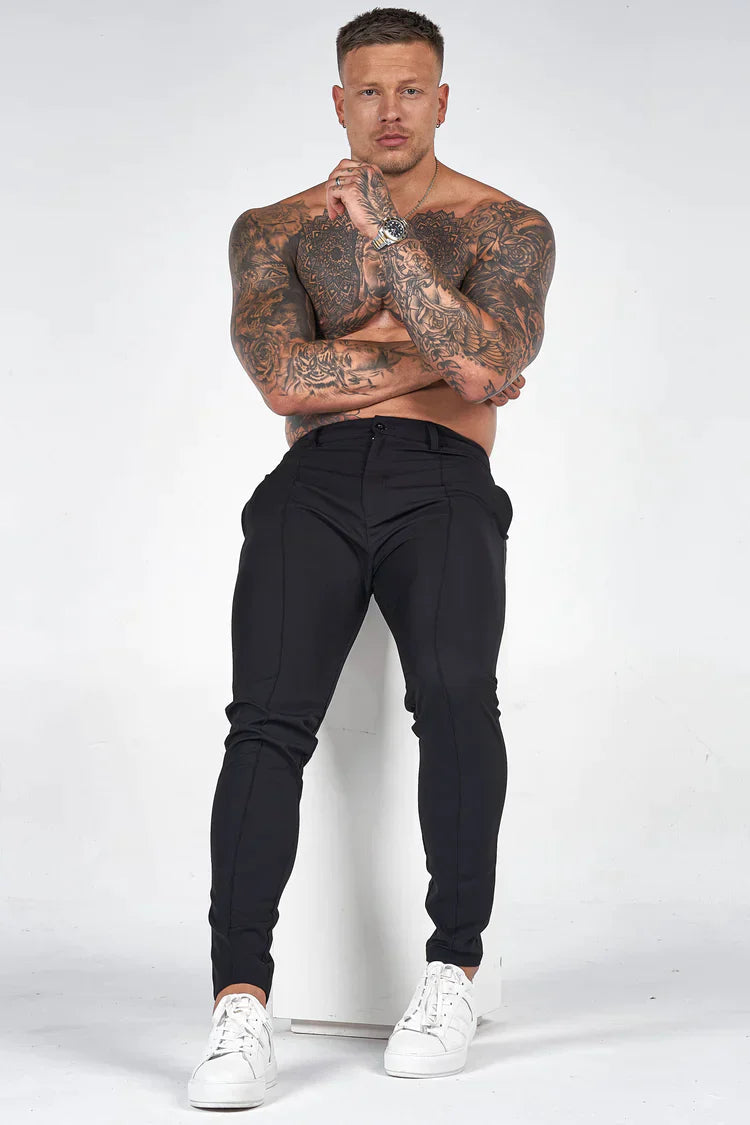 Men's Slim Fit Dress Trousers for Fall and Winter Everyday Wear