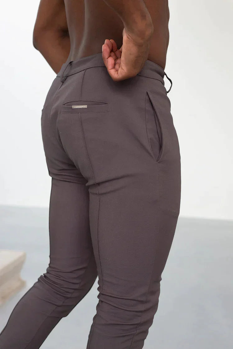 Men's Slim Fit Dress Trousers for Fall and Winter Everyday Wear