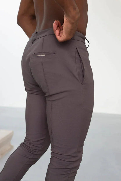 Men's Slim Fit Dress Trousers for Fall and Winter Everyday Wear
