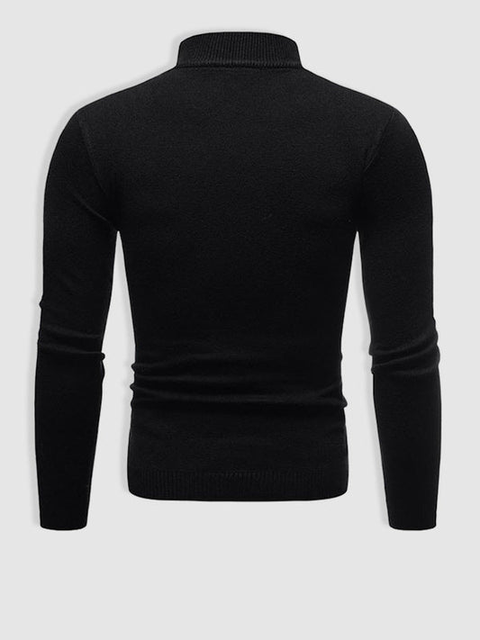 Men's Slim Fit Turtleneck Sweater for Fall and Winter Everyday Wear