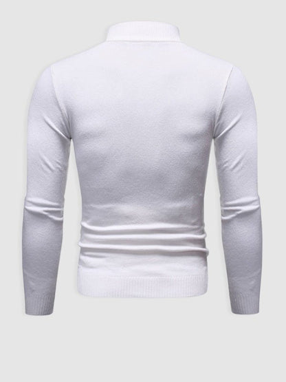 Men's Slim Fit Turtleneck Sweater for Fall and Winter Everyday Wear