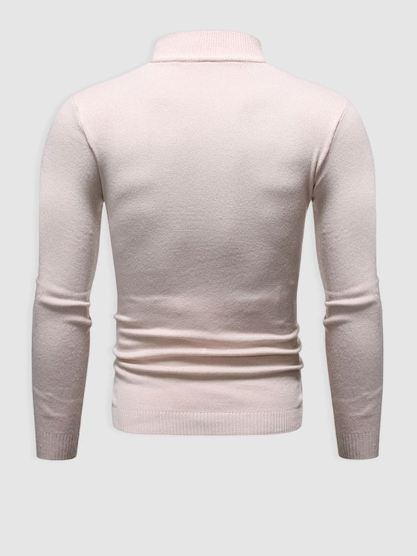 Men's Slim Fit Turtleneck Sweater for Fall and Winter Everyday Wear