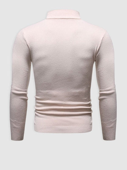 Men's Slim Fit Turtleneck Sweater for Fall and Winter Everyday Wear