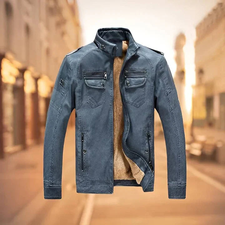 Men's Stand Collar Casual Jacket for Fall and Winter Everyday Wear