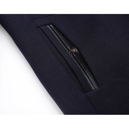 Men's Stand Collar Mid-Length Coat for Fall and Winter Everyday Wear