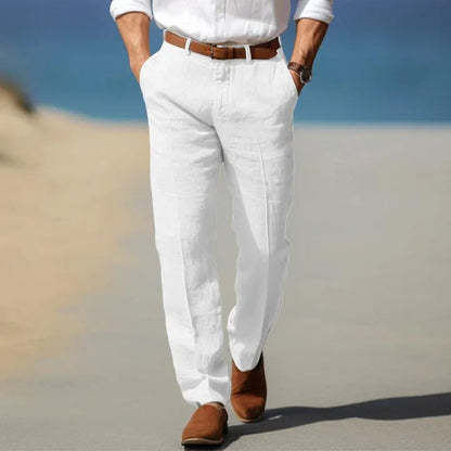 Men's Straight Leg Chino Pants for Fall and Winter Everyday Wear White