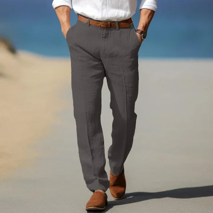 Men's Straight Leg Chino Pants for Fall and Winter Everyday Wear Dark Grey