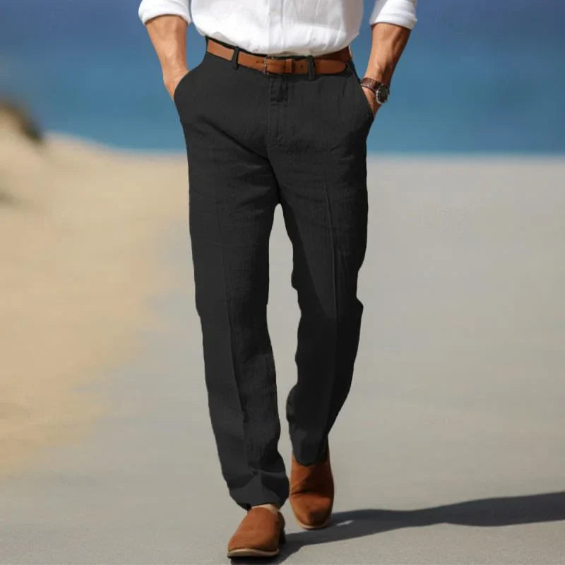 Men's Straight Leg Chino Pants for Fall and Winter Everyday Wear Black