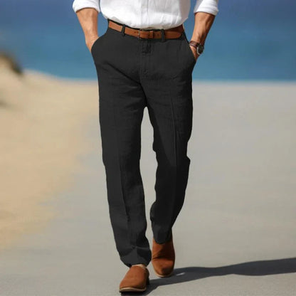 Men's Straight Leg Chino Pants for Fall and Winter Everyday Wear Black