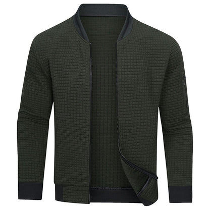 Men's Olive Green Stylish Bomber Jacket for Fall and Winter Olive Green