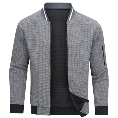 Men's Olive Green Stylish Bomber Jacket for Fall and Winter Gray