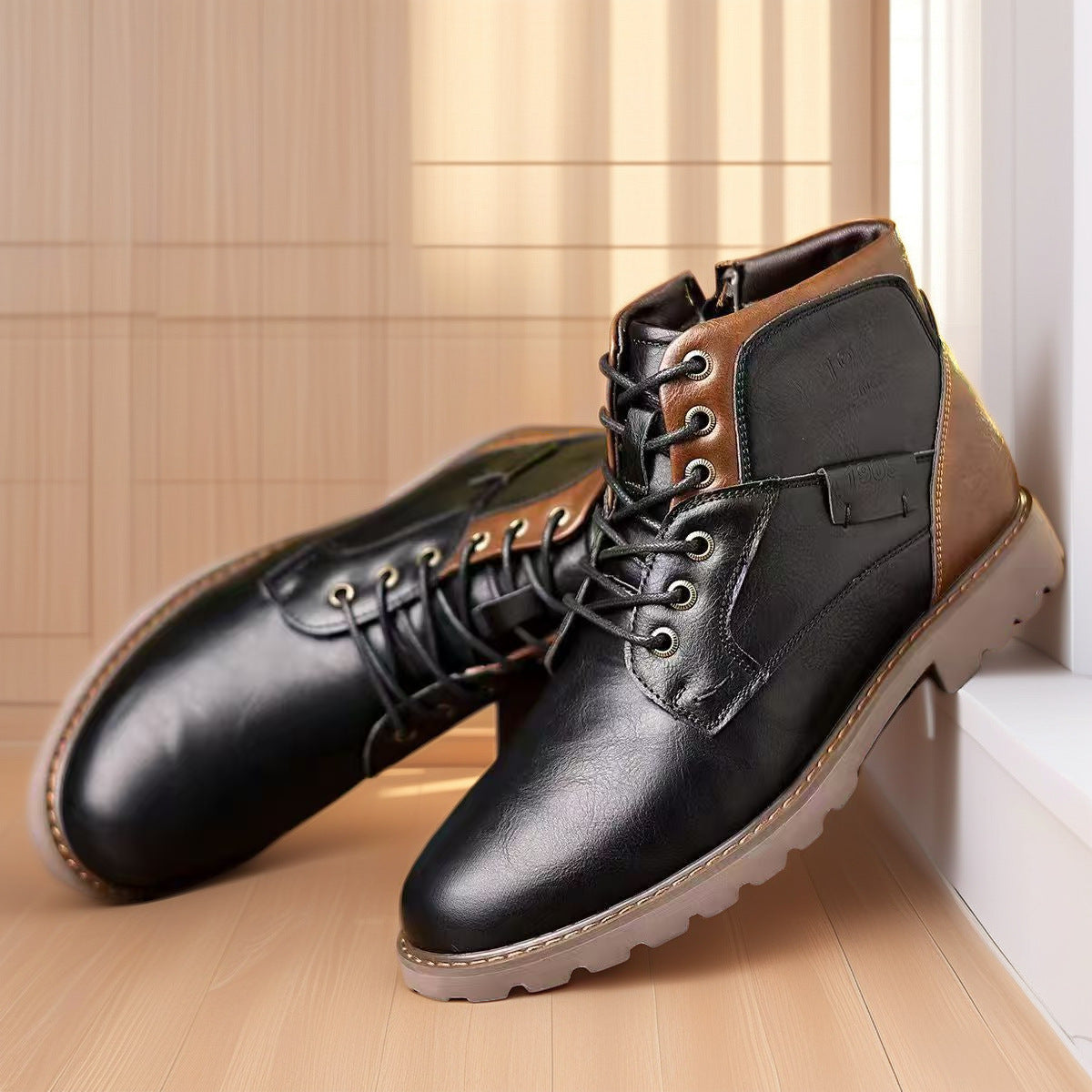 Men's Trendy Boots with Easy Zipper Closure for Daily Use
