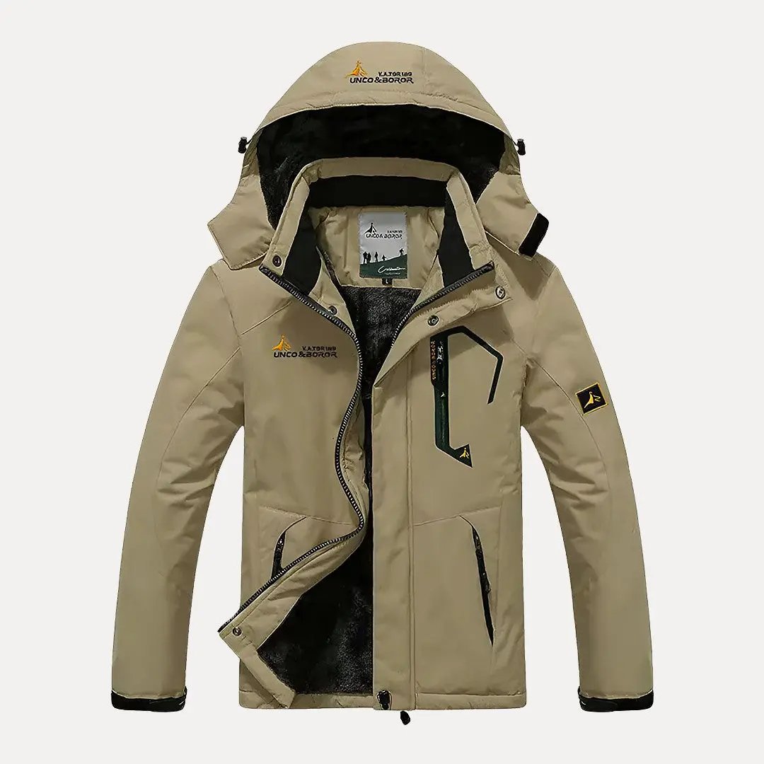 Men's Warm Hooded Winter Jacket for Daily Use for Work and Travel Khaki