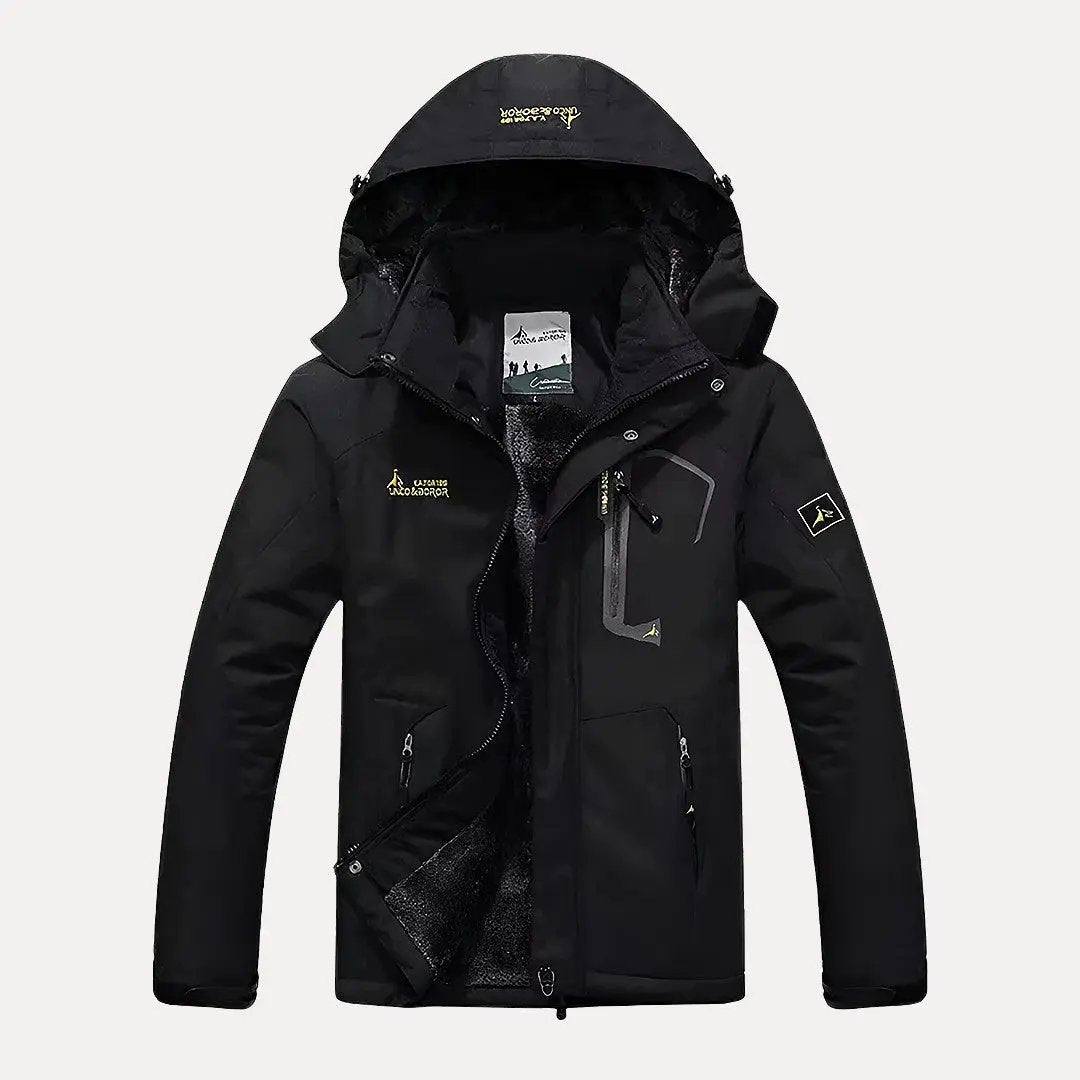 Men's Warm Hooded Winter Jacket for Daily Use for Work and Travel Black