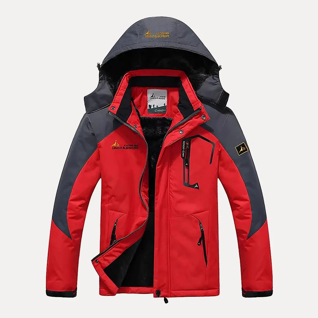 Men's Warm Hooded Winter Jacket for Daily Use for Work and Travel Red
