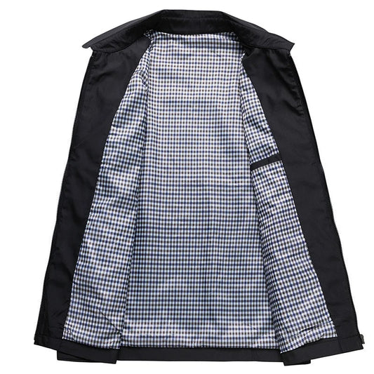 Men's Zip-Up Casual Jacket for Fall and Winter Everyday Wear