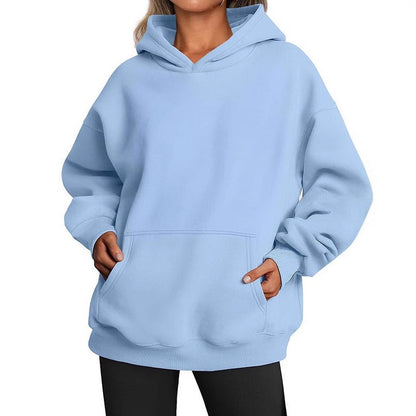 Women's Cozy Oversized Hoodie with Kangaroo Pocket for Daily Use