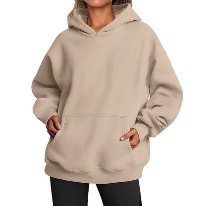 Women's Cozy Oversized Hoodie with Kangaroo Pocket for Daily Use