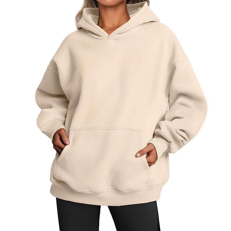 Women's Cozy Oversized Hoodie with Kangaroo Pocket for Daily Use