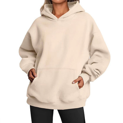 Women's Cozy Oversized Hoodie with Kangaroo Pocket for Daily Use