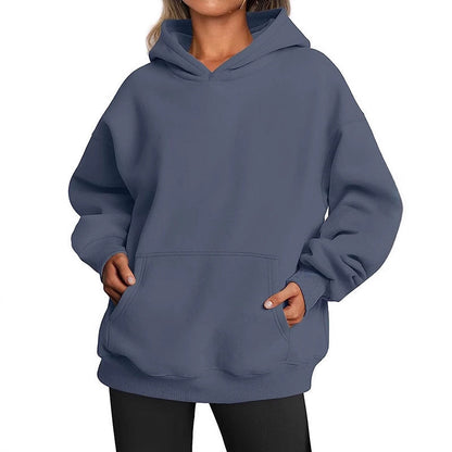 Women's Cozy Oversized Hoodie with Kangaroo Pocket for Daily Use
