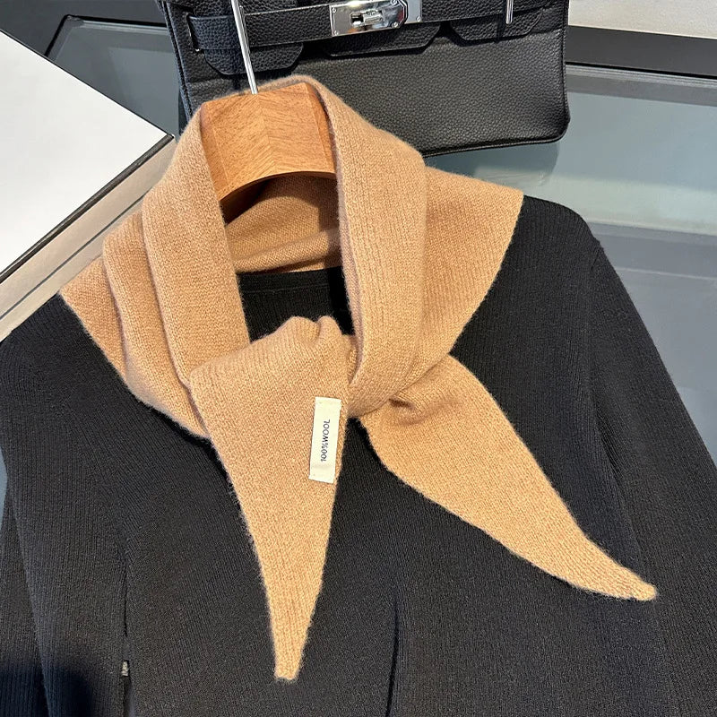 Women's 100% Wool Long Winter Scarf - Warm Solid Shawl Wrap DB031-04 60x130cm