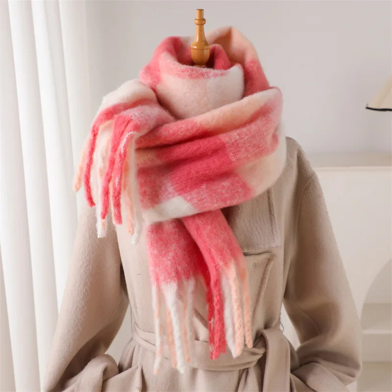 Women's Thick Warm Cashmere Scarf Shawl Wraps Pashmina Neckerchief DS128-02 38x230cm