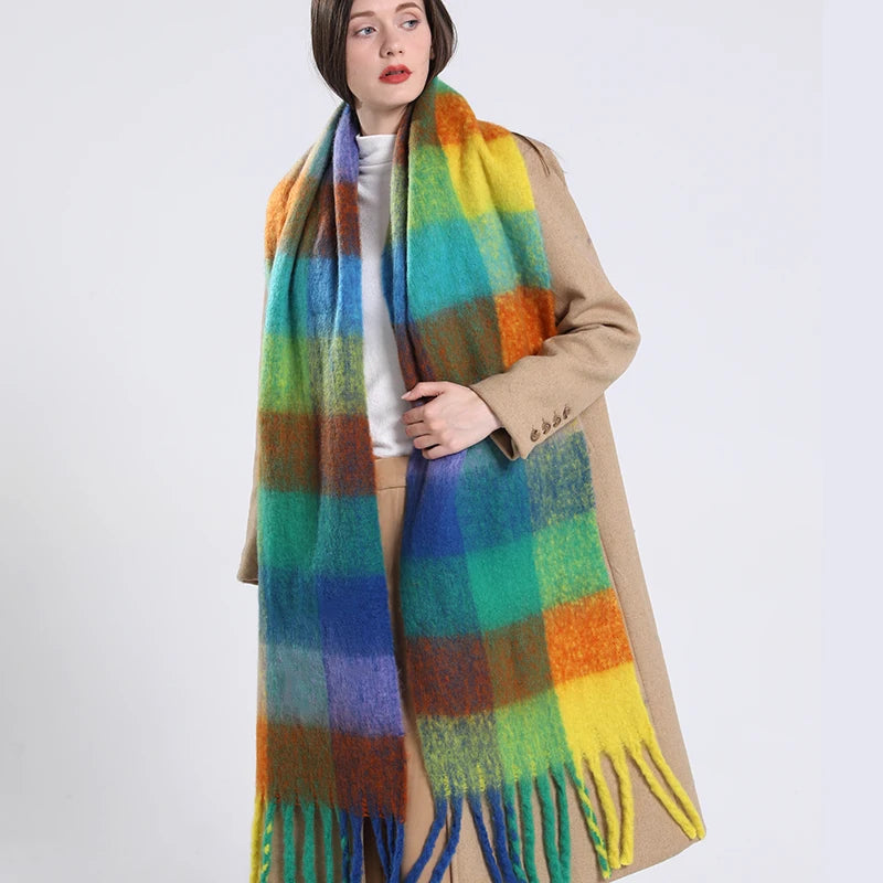 Women's Thick Warm Cashmere Scarf Shawl Wraps Pashmina Neckerchief