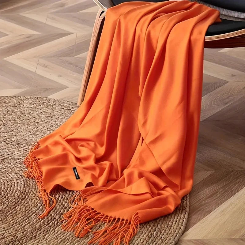 Women's Soft Cashmere Feel Pashmina Scarf for Travel and Winter