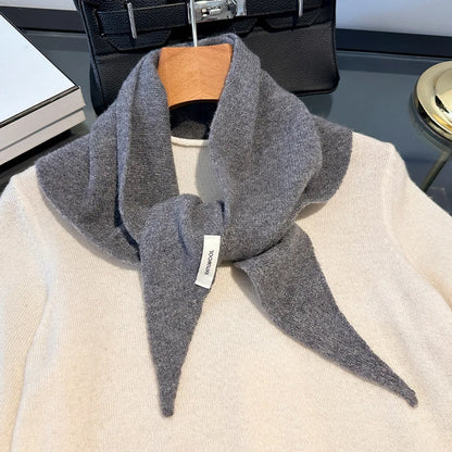 Women's 100% Wool Long Winter Scarf - Warm Solid Shawl Wrap DB031-02 60x130cm