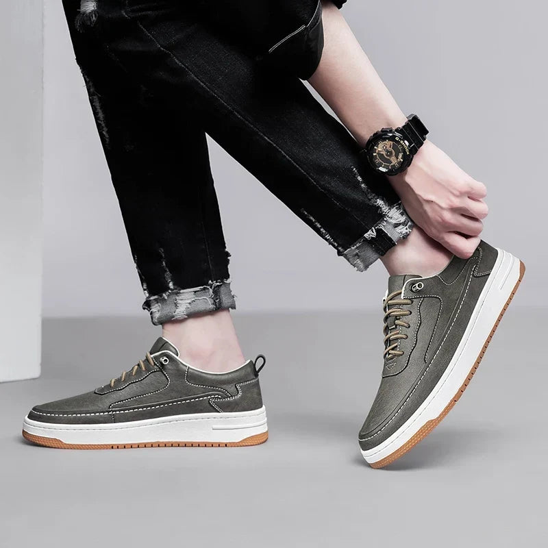 Men's Multi-Color Stylish Leather Dress Shoes for Fall and Winter