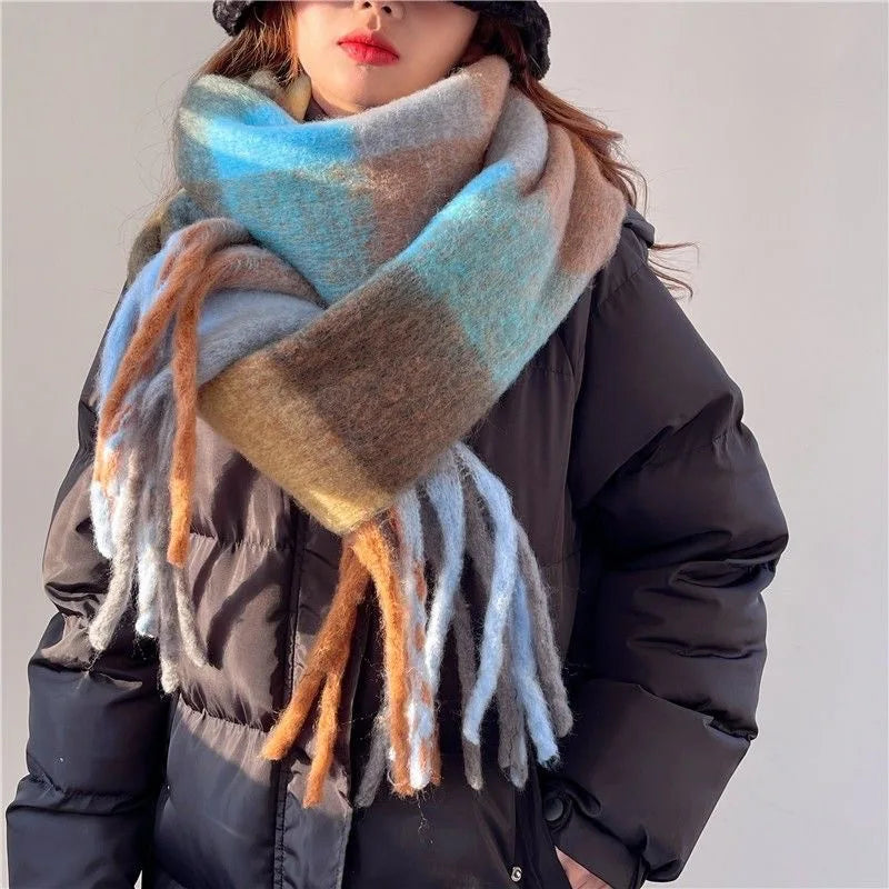 Women's Thick Warm Cashmere Scarf Shawl Wraps Pashmina Neckerchief 22052602316-19 38x230cm