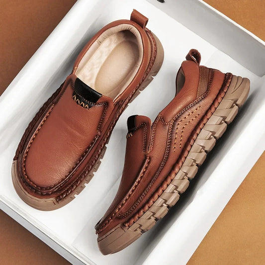 Men's Stylish Premium Leather Footwear for Daily Use Warm