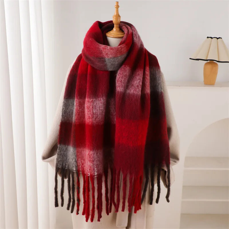 Women's Thick Warm Cashmere Scarf Shawl Wraps Pashmina Neckerchief DS127-03 38x230cm