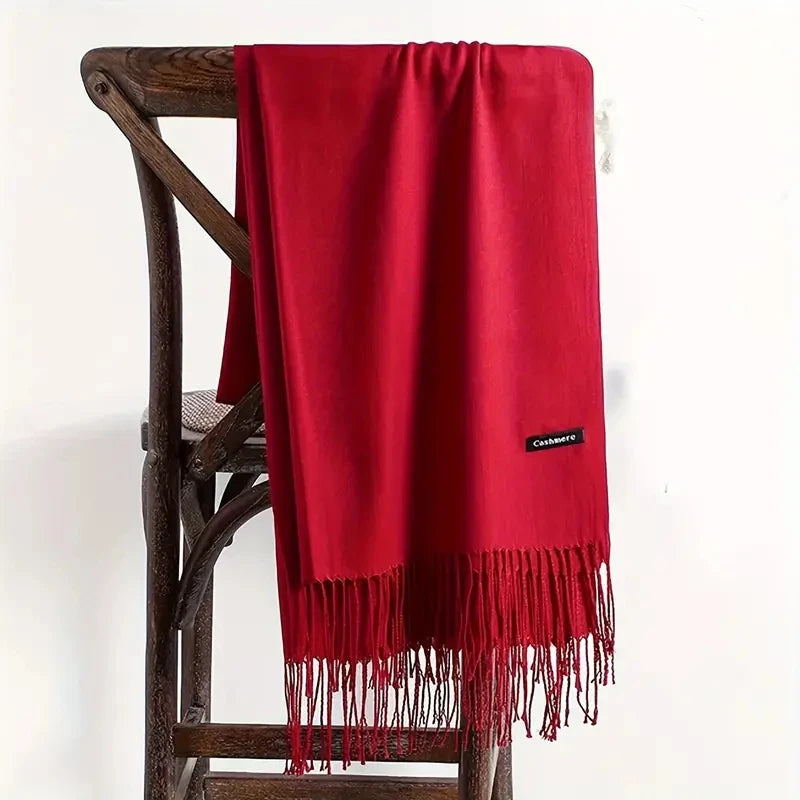 Women's Soft Cashmere Feel Pashmina Scarf for Travel and Winter