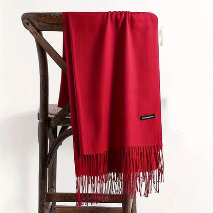 Women's Soft Cashmere Feel Pashmina Scarf for Travel and Winter