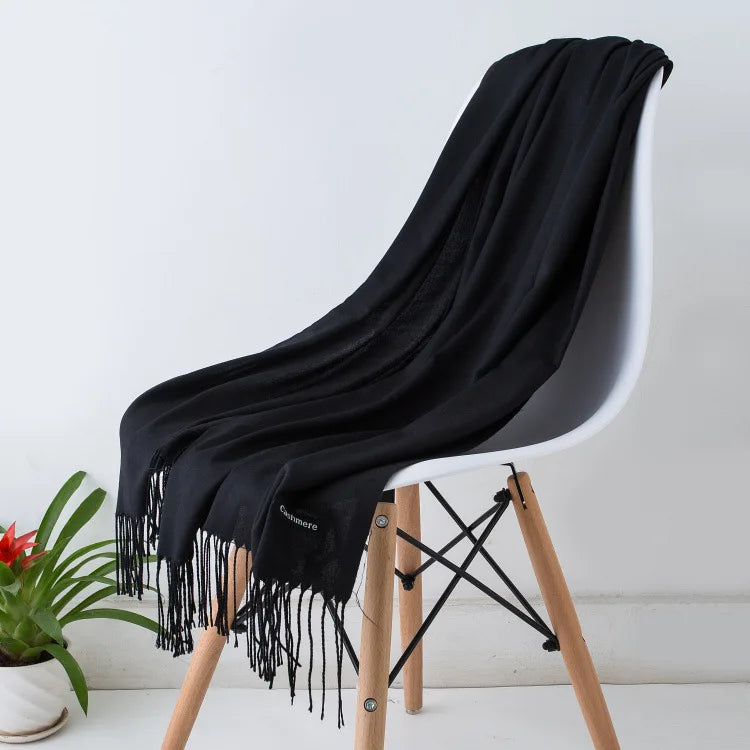 Women's Soft Cashmere Feel Pashmina Scarf for Travel and Winter 1 70x200CM