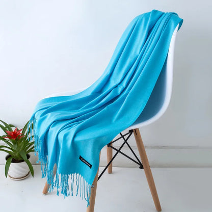 Women's Soft Cashmere Feel Pashmina Scarf for Travel and Winter 8 70x200CM