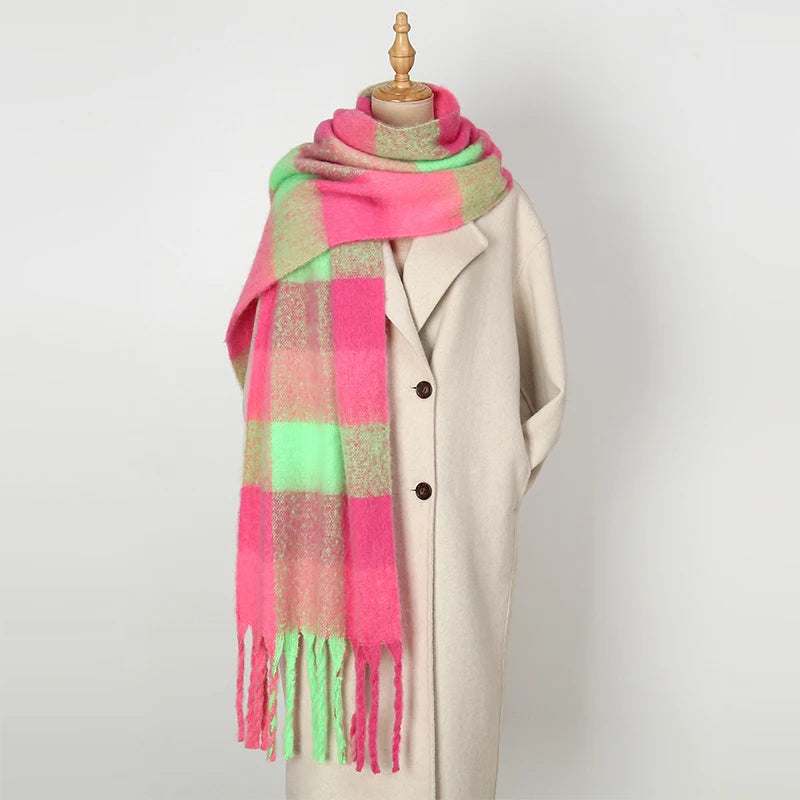 Women's Thick Warm Cashmere Scarf Shawl Wraps Pashmina Neckerchief 2202DS001-45 38x230cm