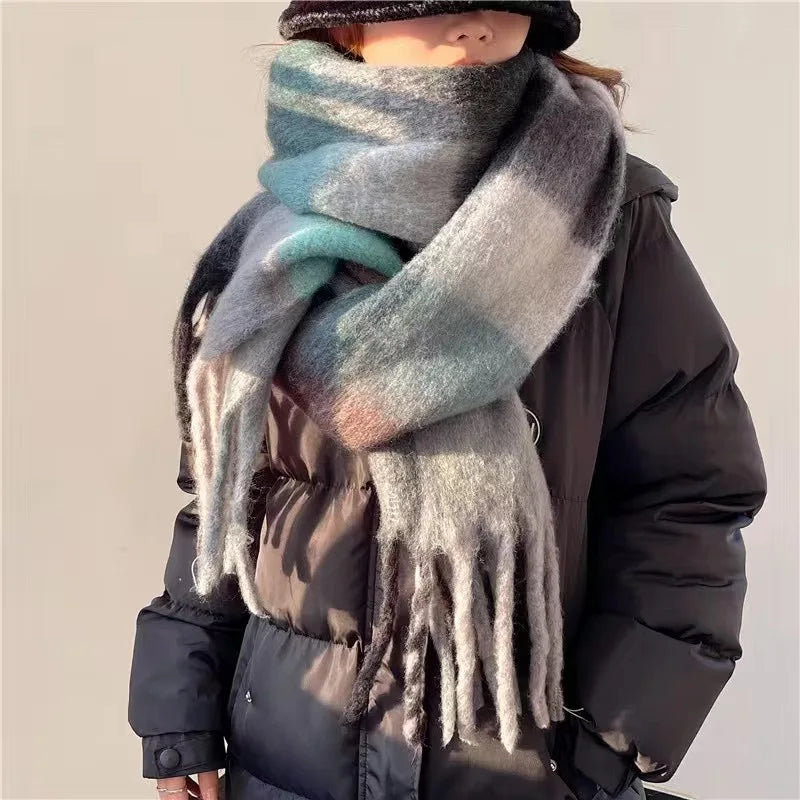 Women's Thick Warm Cashmere Scarf Shawl Wraps Pashmina Neckerchief LLKK01-05 38x230cm